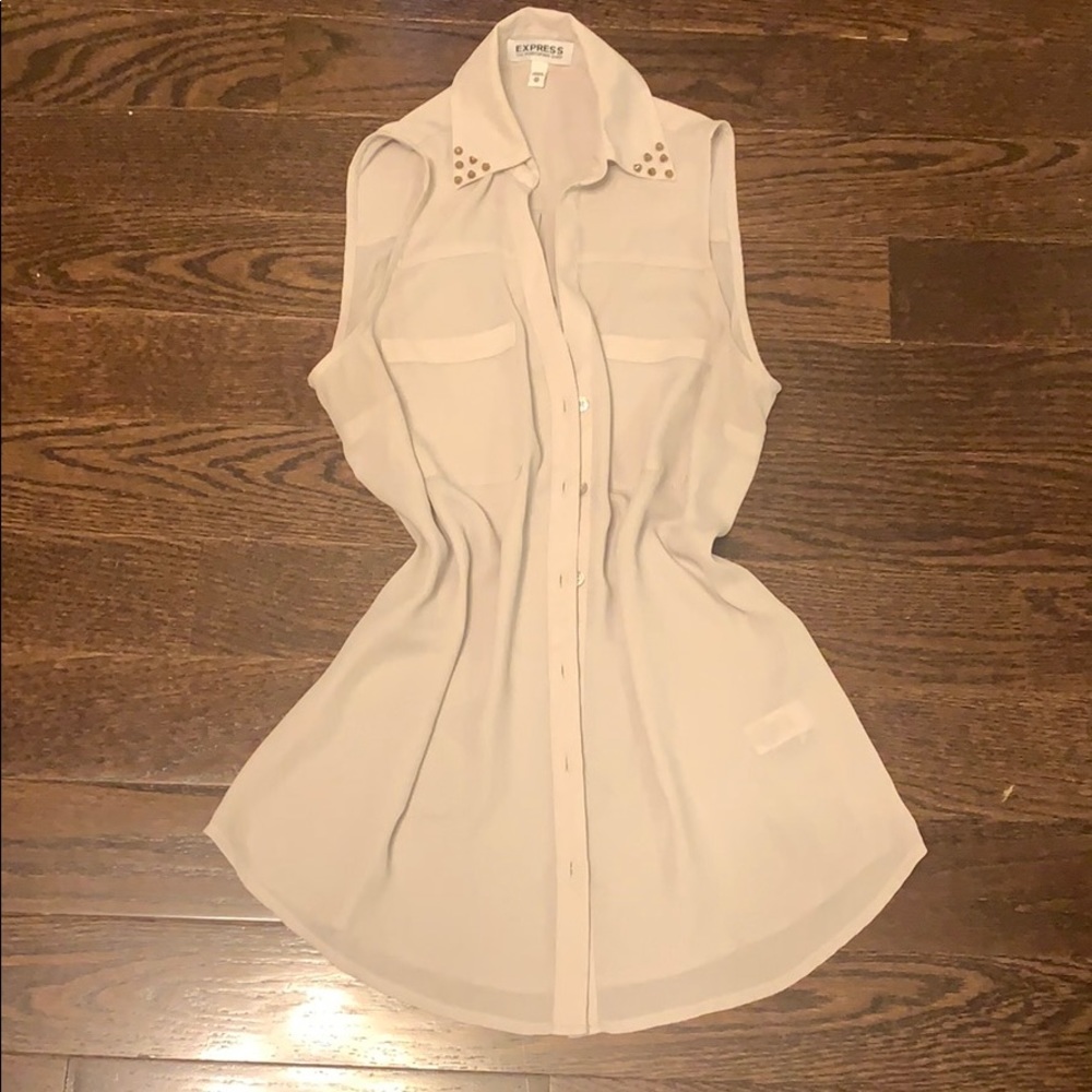 Express Sleeveless Portofino Shirt - XS